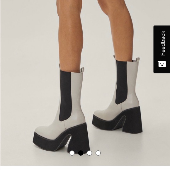 Faux Leather High Platform Chelsea Boots - Picture 2 of 3